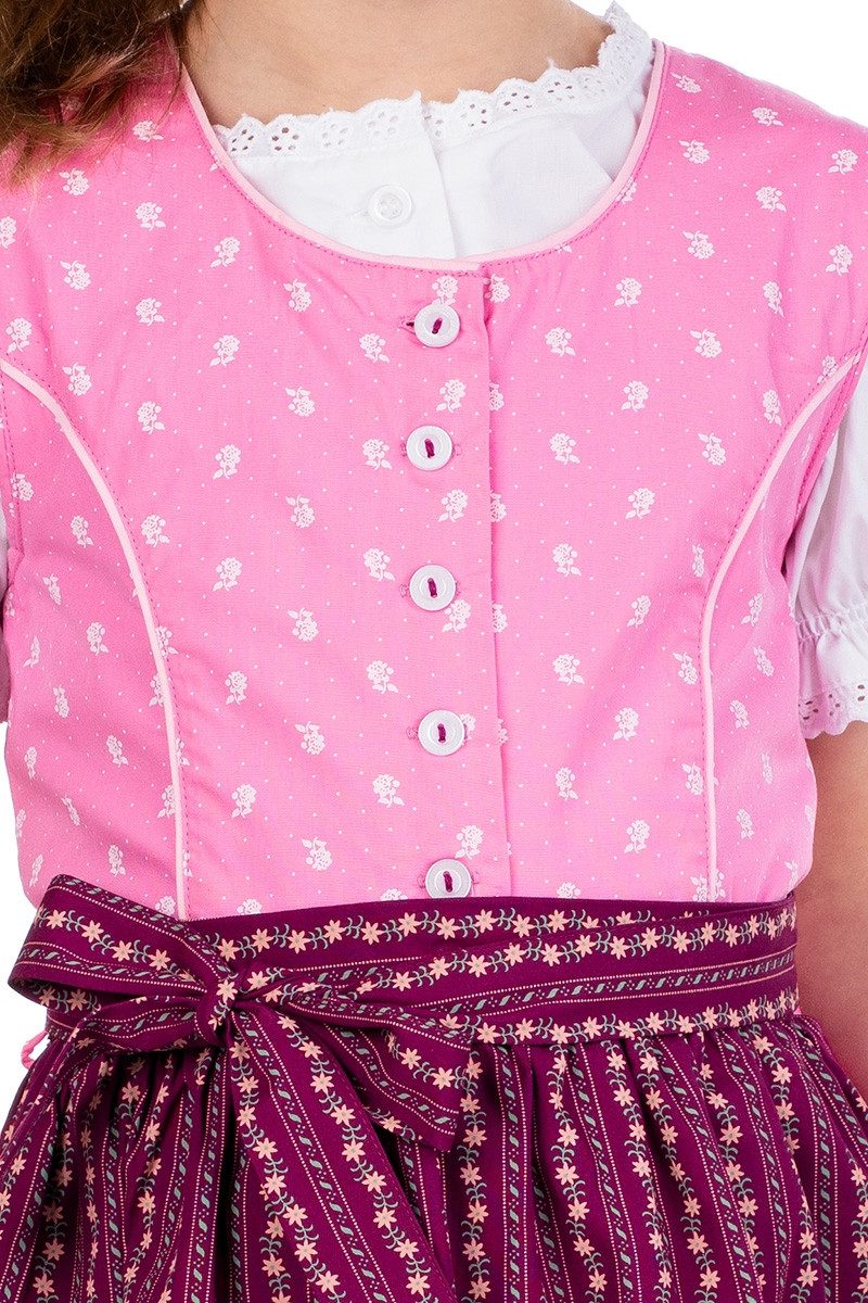 Isar-Trachten Dirndl Kinderdirndl 3tlg. - DAMIRA - rosa