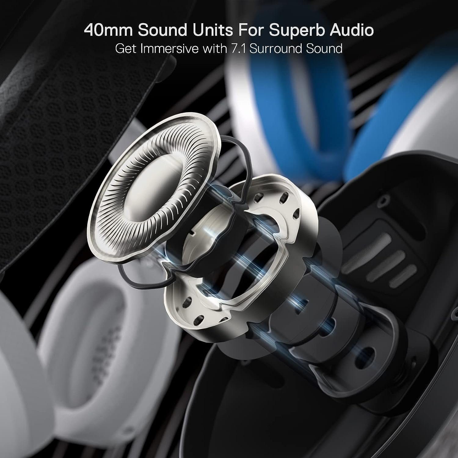 Sound Ultimatives H848 7.1 Komfort Redragon Surround Gaming-Headset: Treiber., Gaming-Headset (Drahtloses & Klang, mit Gaming-Headset Vielseitigkeit) RGB-Beleuchtung. 40mm