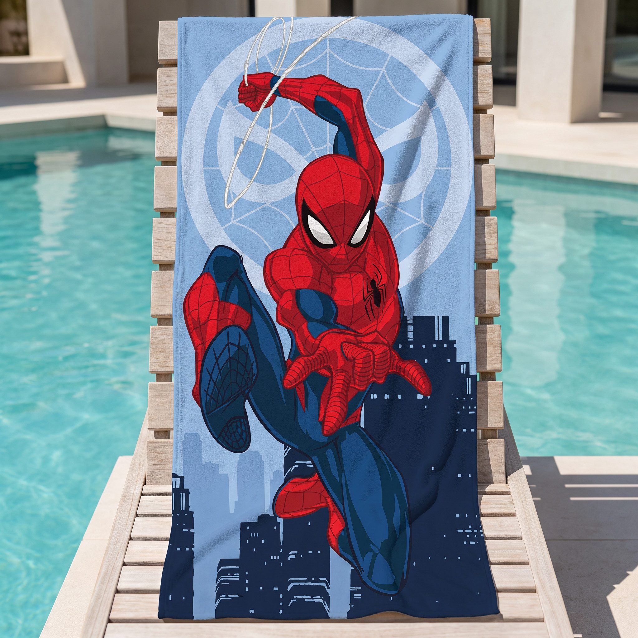 MARVEL Strandtuch Marvel Spiderman Mikrofaser Strandtuch Badetuch Duschtuch 70x140 cm, Mikrofaser (1-St) – Bild 3 von 5