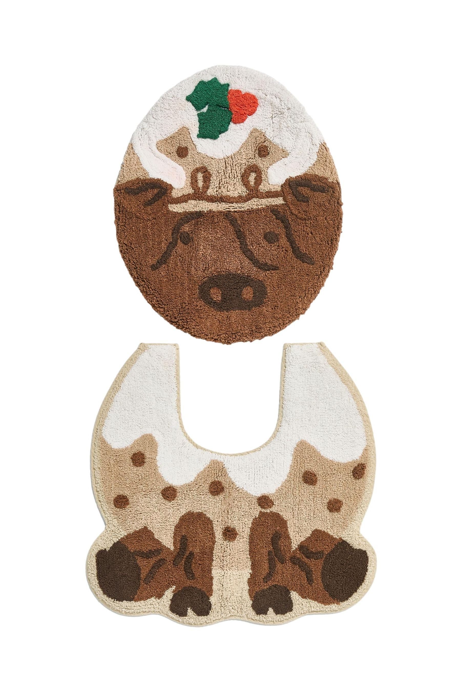 Next Badematte Toilettengarnitur, Hochlandrind Hamish Weihnachten, Baumwoll günstig online kaufen