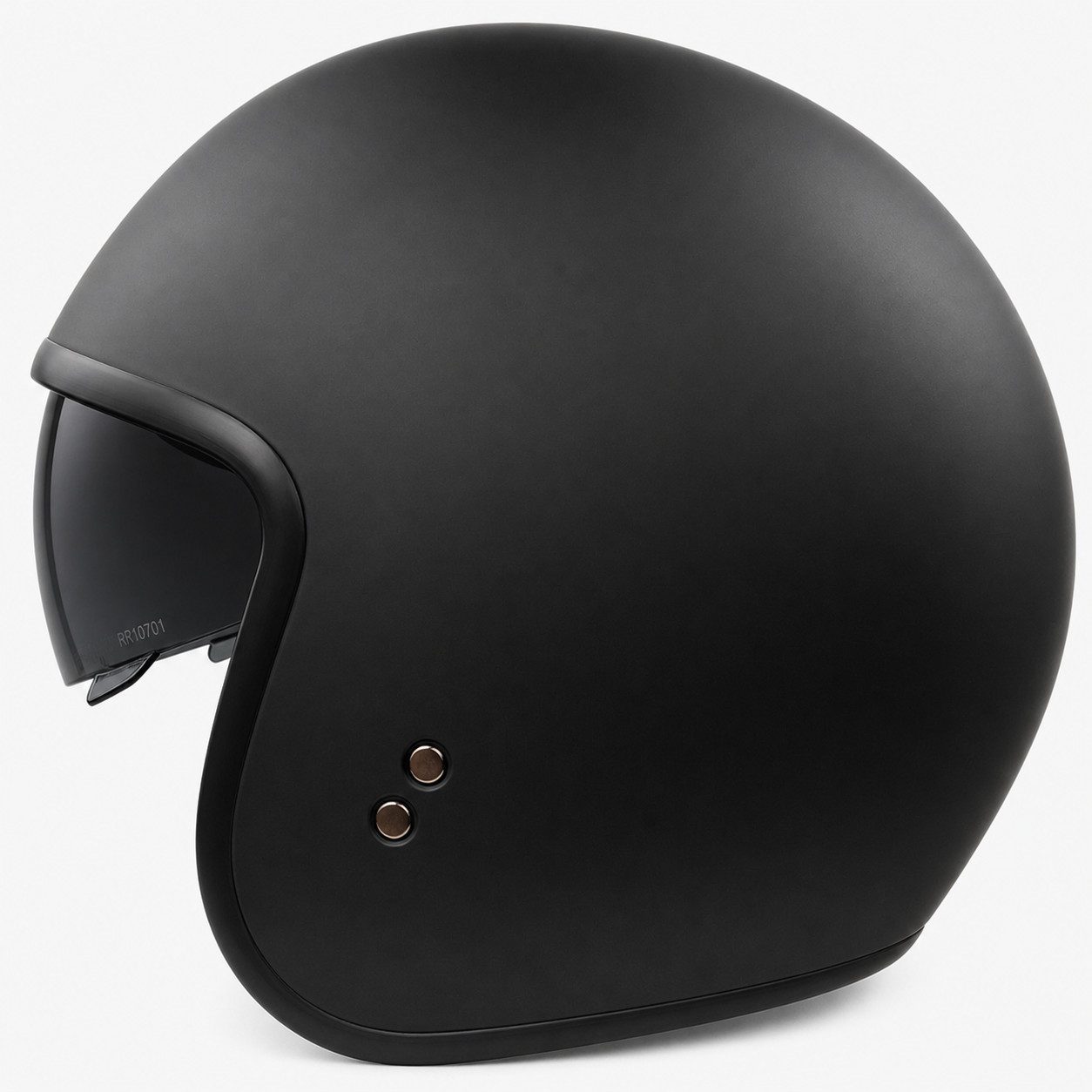 RÖMER HELME Motorradhelm RR10701 - Jethelm mit Sonnenvisier + gratis klarem Visier, mattschwarz, Sonnenblende & klares Visier auswechselbar