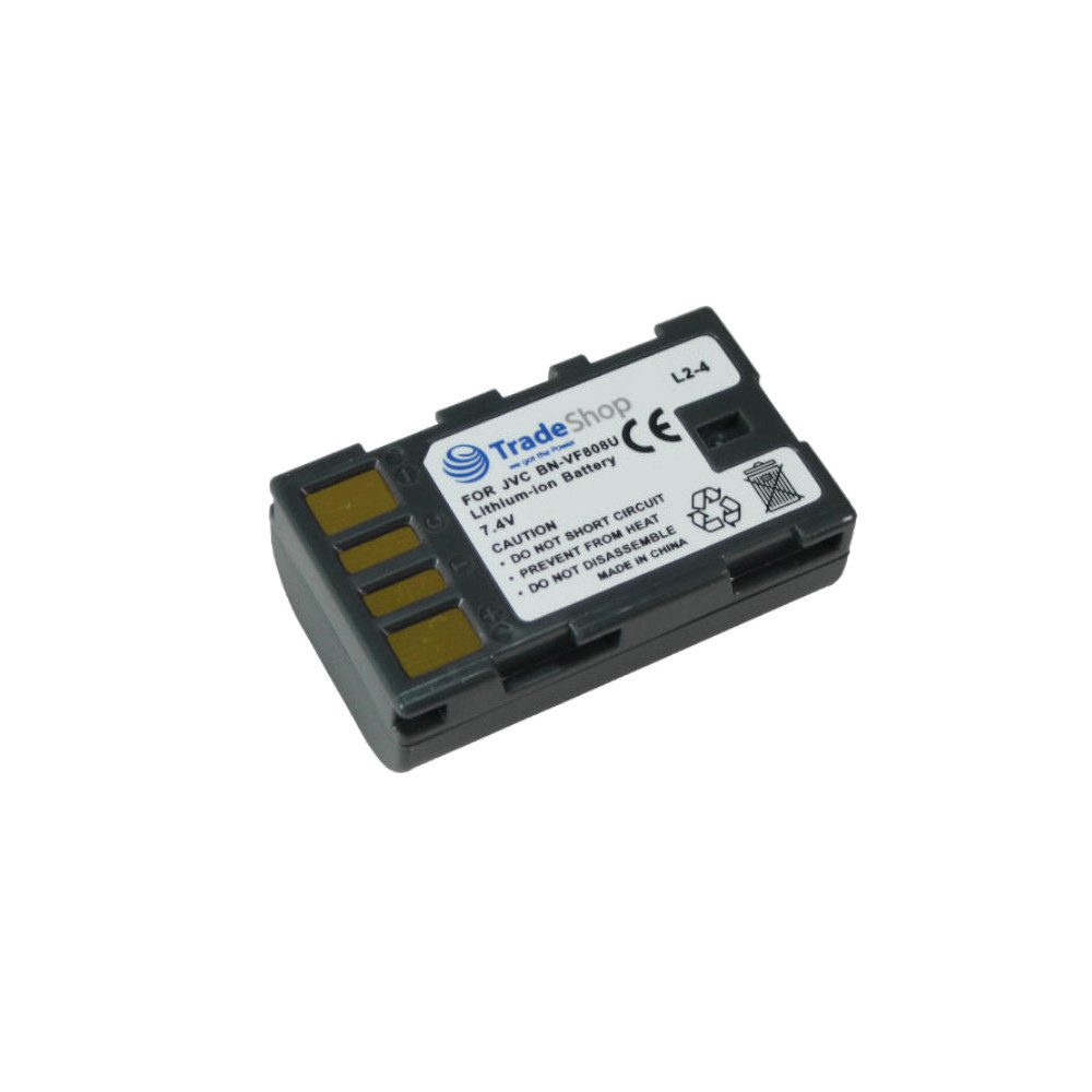 Trade-Shop Akku passend für JVC BN-VF823 BN-VF823U BN-VF-808 BN-VF-808U Kamera-Akku Li-Ion 1800 mAh (7,4 V)