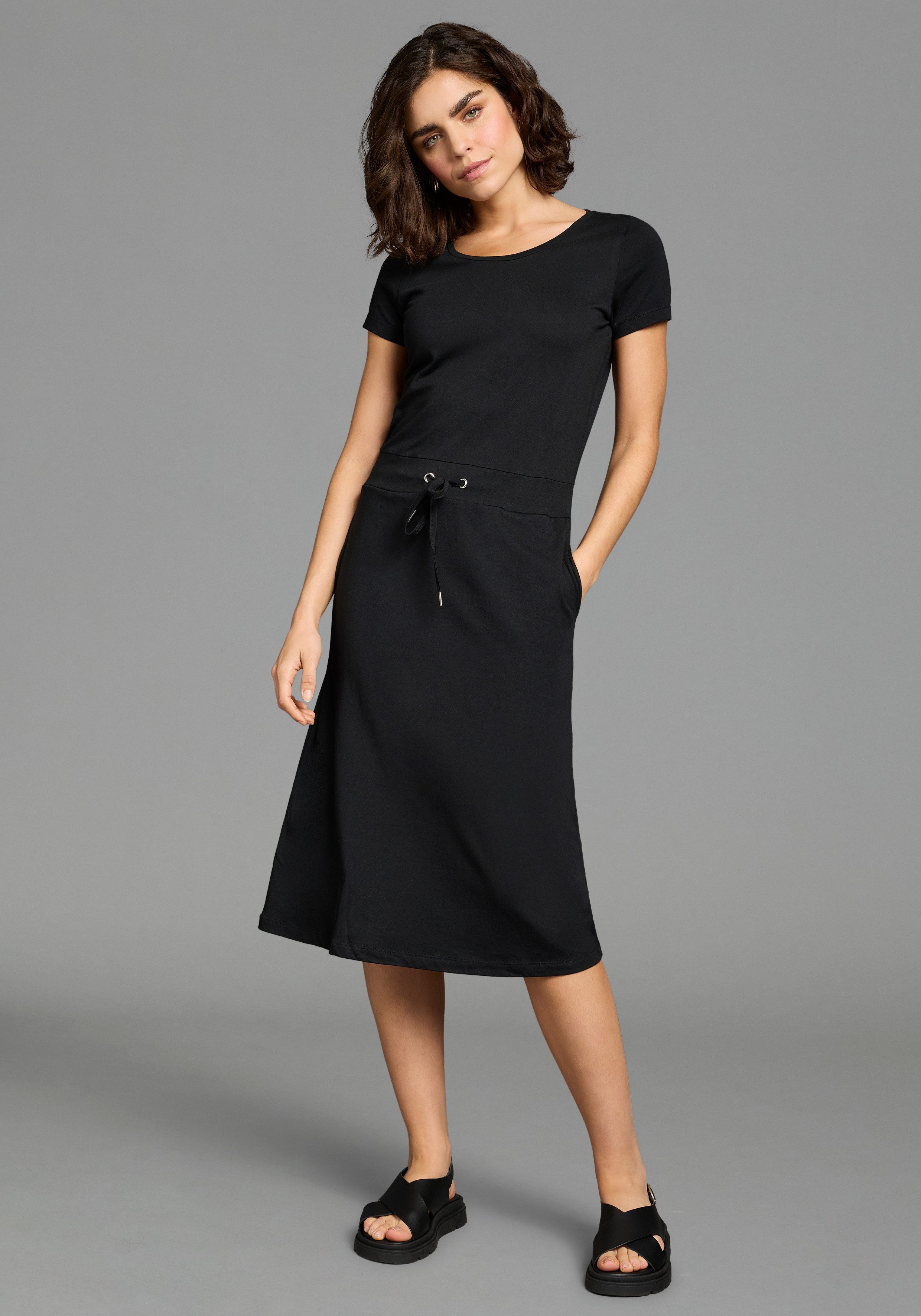 Laura Scott Sommerkleid im Basic-Stil - in unifarben, geblümt oder gestreif günstig online kaufen