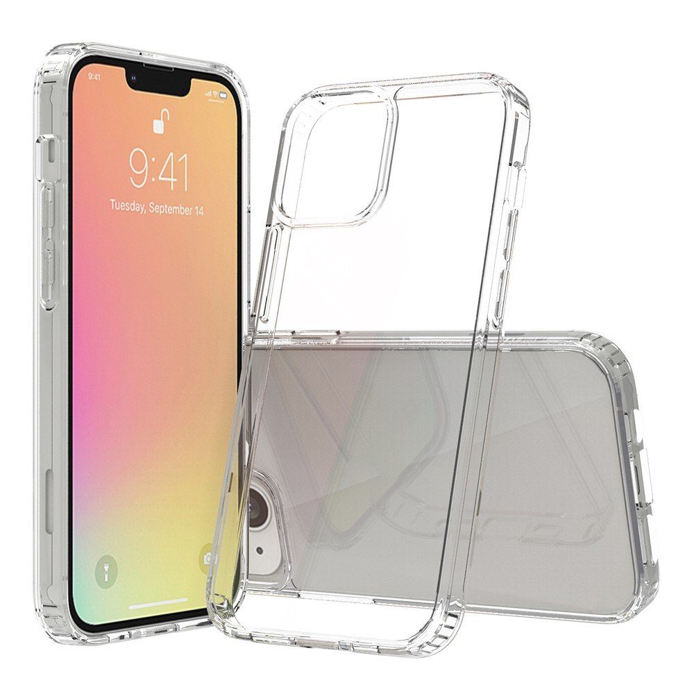 CoverKingz Handyhülle Hülle für Apple iPhone 13 Handyhülle Hybrid Silikon Case Bumper Cover 15,40 cm (6,1 Zoll), Handyhülle Schutzhülle Transparent Hybrid Silikonhülle Bumper