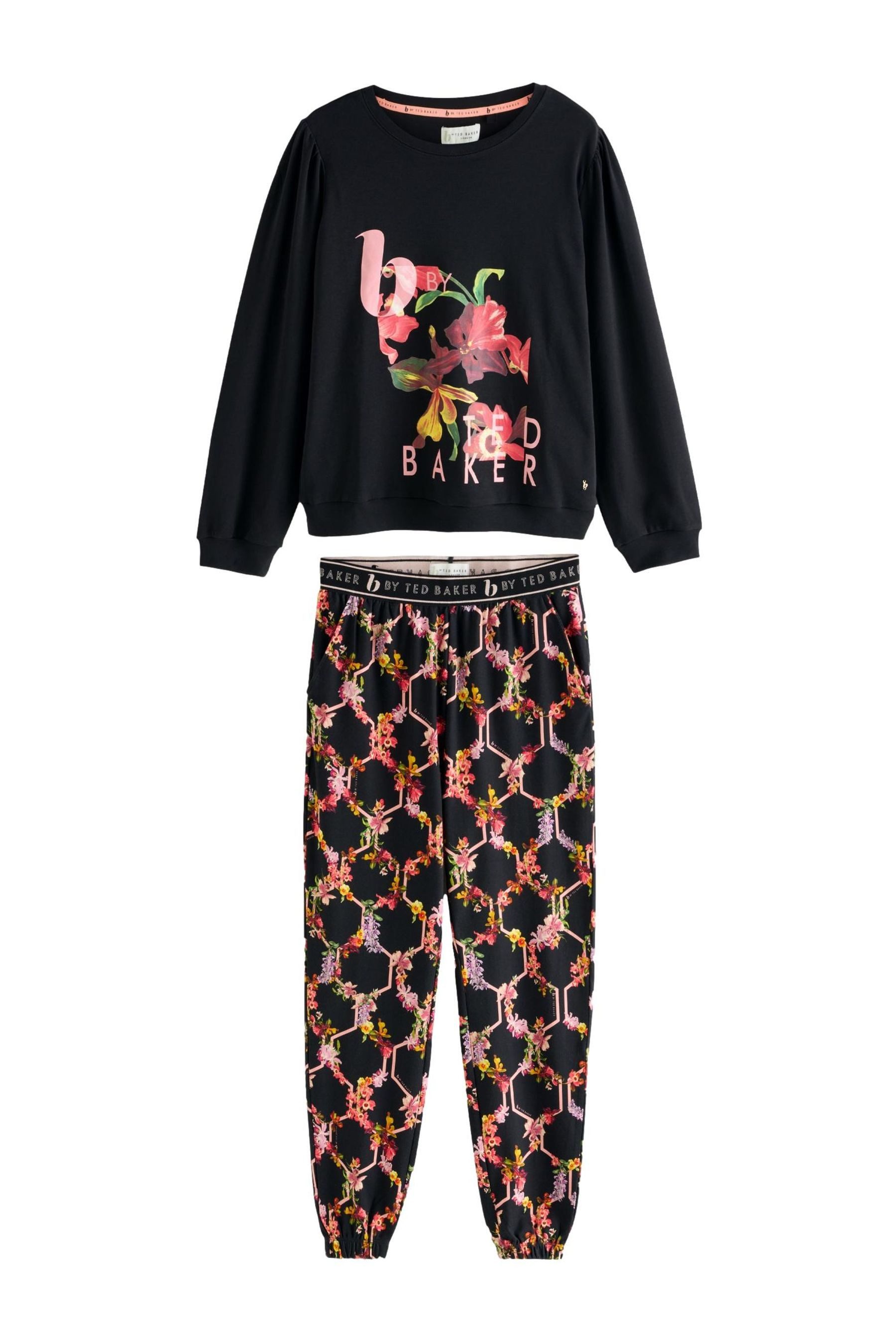 B by Ted Baker Pyjama B by Ted Baker Geblümter Schlafanzug (2 tlg) günstig online kaufen