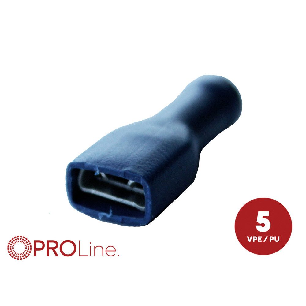 ACV Flachsteckhülsen ACV 346324-1-5-p Steckzunge Steckdicke: 0.8 mm Vollisoliert Blau 5, 346324-1-5-p