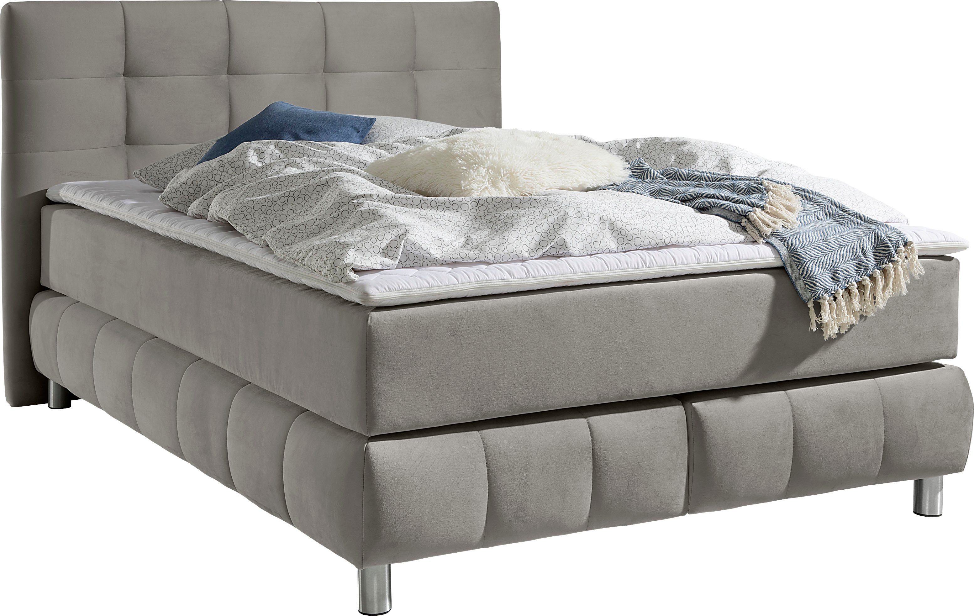 Home affaire Boxspringbett Salo, incl. Topper, 6 Breiten, 2 Härtegrade, TFK auch in Härtegrad 4
