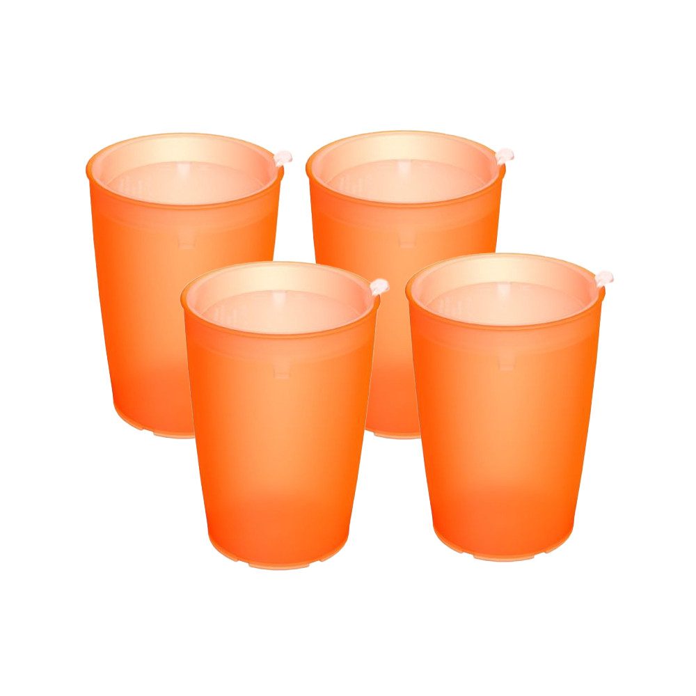 Ornamin Schnabelbecher Pflegebecher mit Schnabelaufsatz/Trinkaufsatz, 4-tlg., Kunststoff, Trinkhilfe l Alltagshilfe l Schnabeltasse l Made in Germany