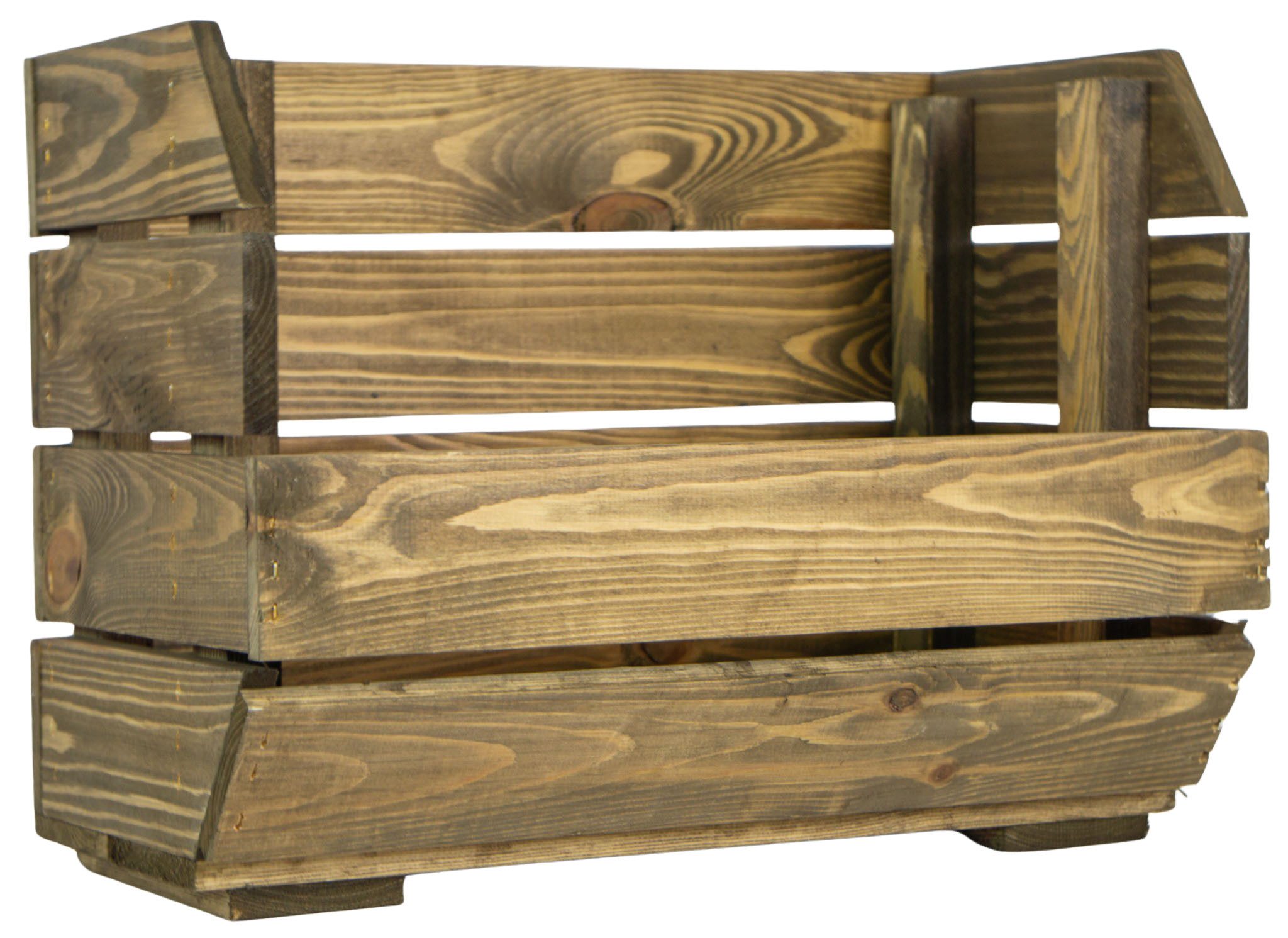 Kistenkolli Altes Land Allzweckkiste Schmales Küchenregal 40x22x29 cm in palisander Gemüsekiste Obsthorde (Spar-Set)