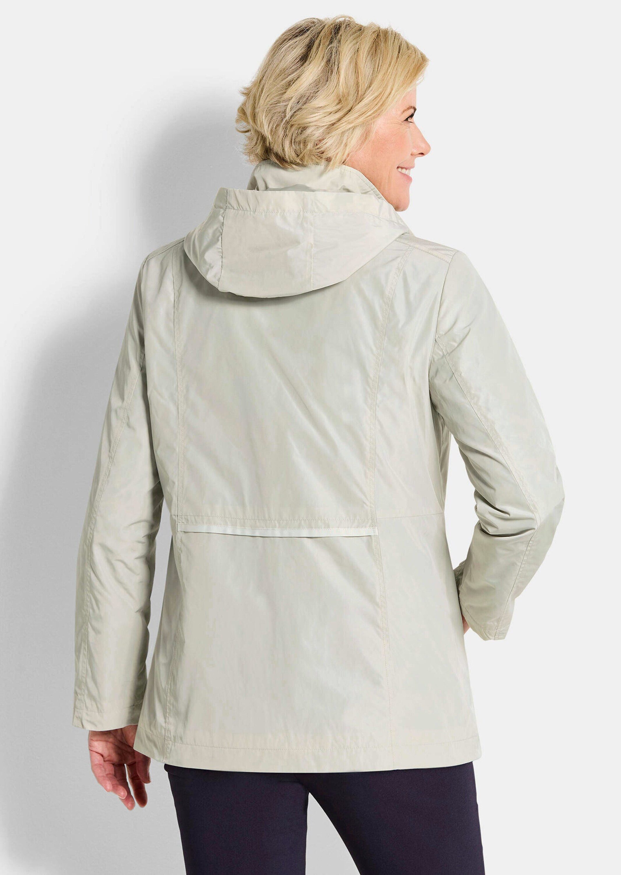GOLDNER Outdoorjacke Outdoor-Jacke mit Kapuze Übergangsjacke mit Stehkragen, Reißverschluss, Taschen und Langarm