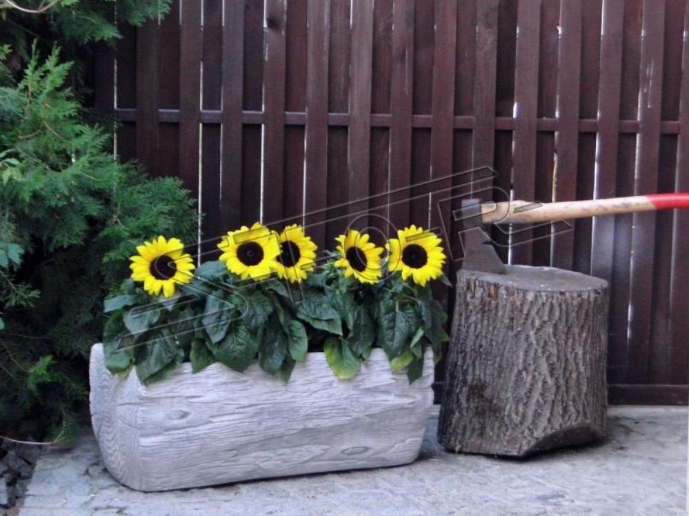 JVmoebel Skulptur Blumentöpfe Kasten Blumen Töpfe XXL Beton Garten Terrasse