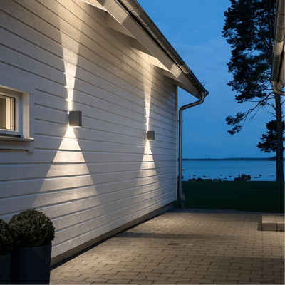 KONSTSMIDE Außen-Wandleuchte LED-Wandleuchte Cremona 2x3W 11x8x17 cm