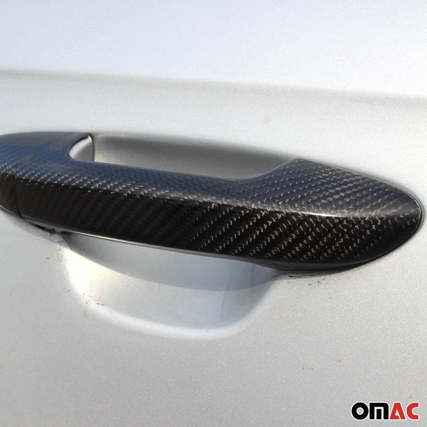 OMAC Zierleisten-Aufkleber Türgriff Blende für Seat Arona 2017-2025 4Tür Kohlefaser 8x, (8tlg), Langlebig,Einfache Reinigung,Einfache Installation,Rostbeständig