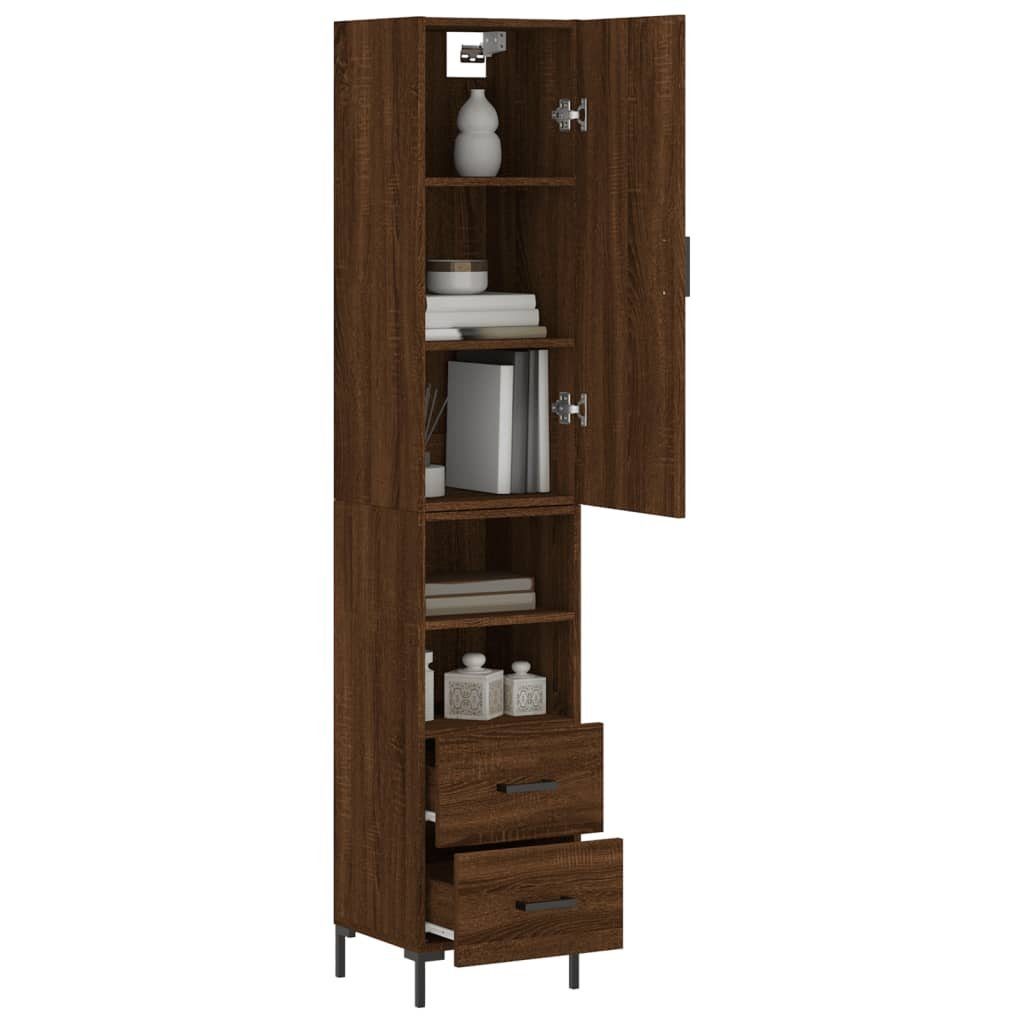 vidaXL Highboard Highboard Braun Eichen-Optik 34,5x34x180 günstig online kaufen
