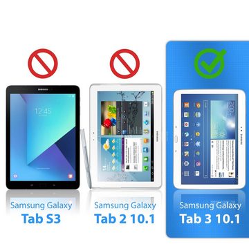 EAZY CASE Schutzfolie Schutzglas für Samsung Galaxy Tab 3 10.1", 10,1 Zoll Panzerglas Displayfolie Tabletschutz Glasfolie Kratzschutz