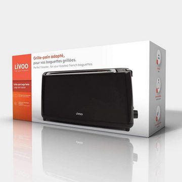 LIVOO Toaster DOD168N Langschlitz-Toaster schwarz, 900 W