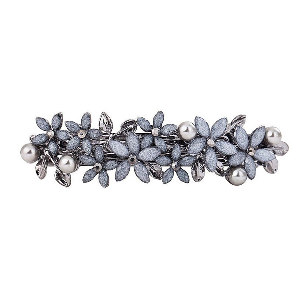 The Beauty House Haarspange Haarklammer Haarkamm Haarschmuck mit Blumen und Perlen, auch für Hochzeit, Party und besondere Anlässe