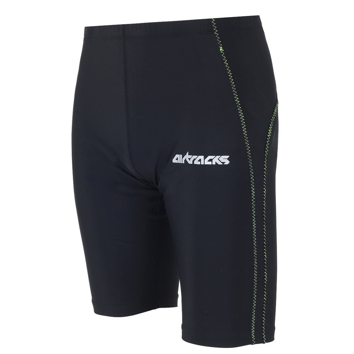 Airtracks Lauftights Herren Laufhose Kurz Neon (Sporthose mit Kompressionswirkung, & Quick Dry Funktion) » S M L XL XXL XXXL «