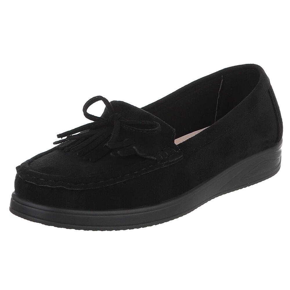 Ital-Design Eleganter Fransen-Schuh für Damen mit hohem Tragekomfort Slippe günstig online kaufen