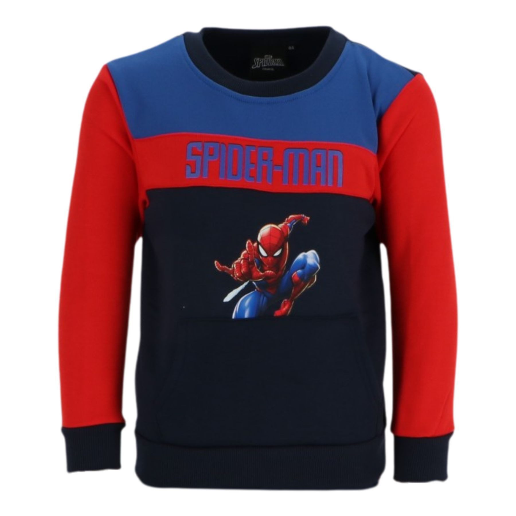 Spiderman Rundhalspullover Sweatshirt – kuscheliger Kinder Pullover