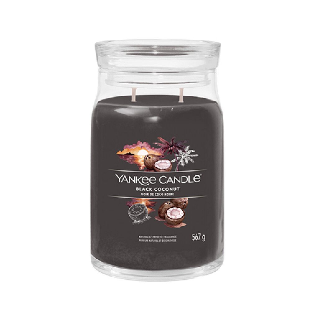 Yankee Candle Duftkerze Aromatic candle Signature large glass Black Coconut 567 g