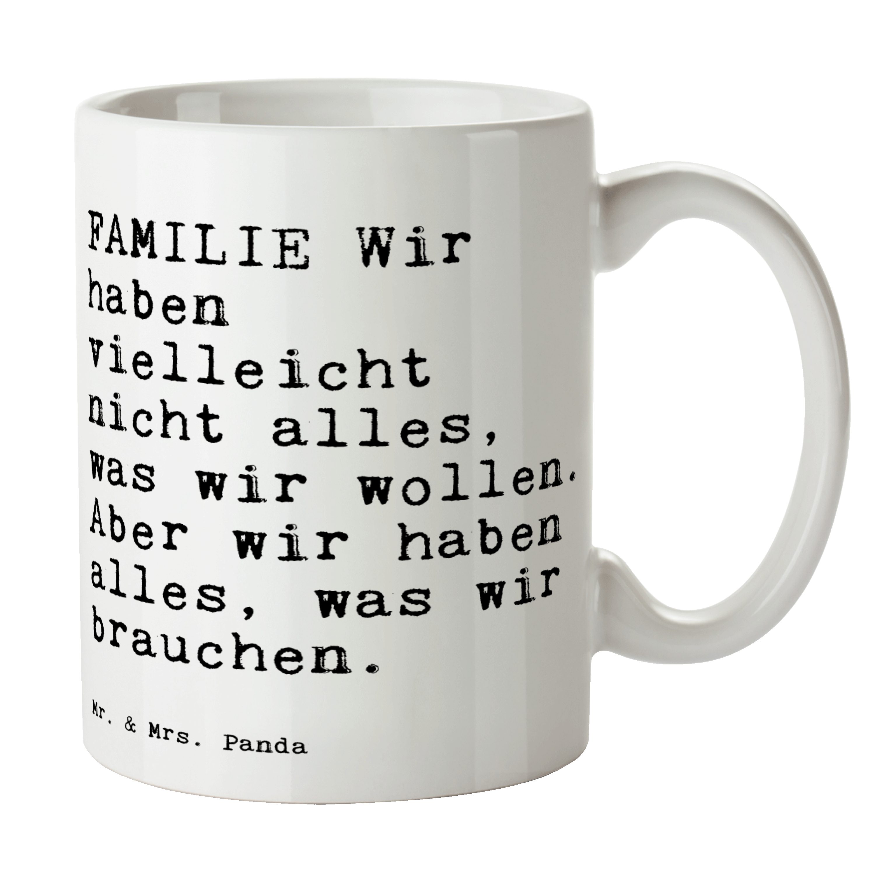 Mr. & Mrs. Panda Tasse »FAMILIE Wir haben vielleicht... Weiß