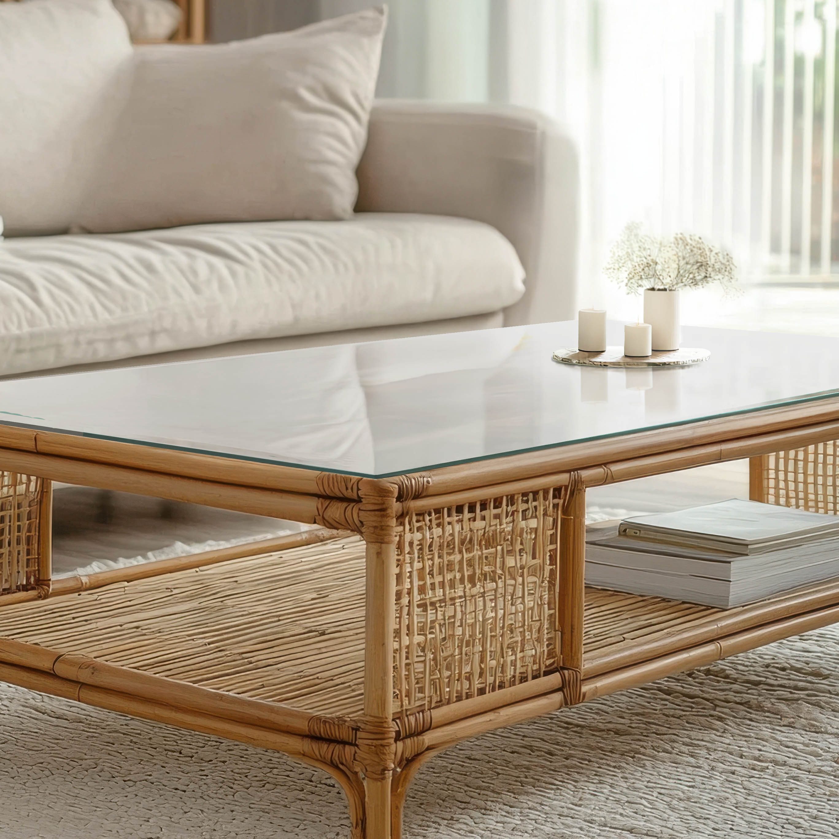 Tulup Tischplatte Tisch Glasplatte Ersatz Glatte weiße Farbe Ersatzplatte Glas