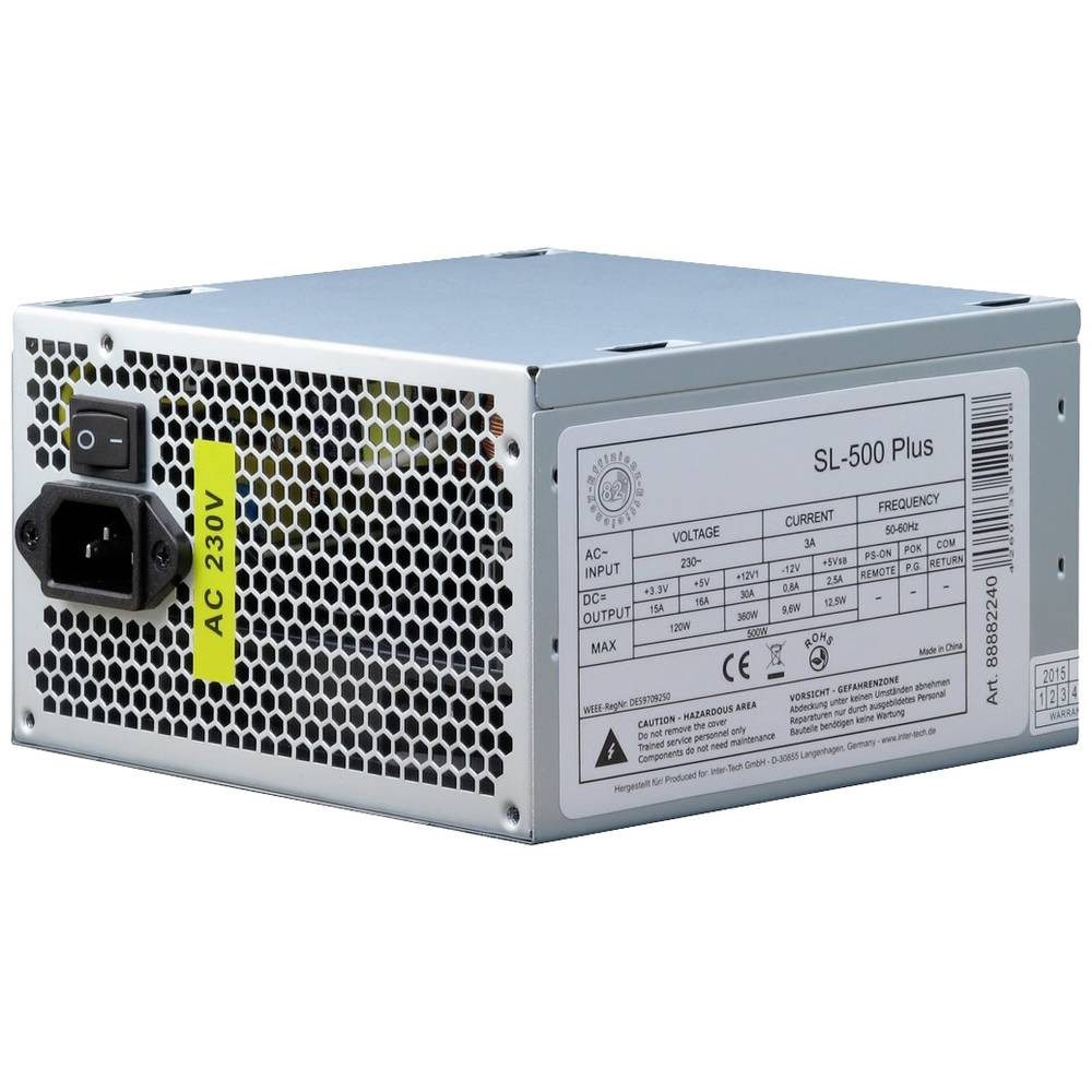 Inter-Tech Netzteil 500 W 20+4 pin ATX 88882140 PC-Netzteil