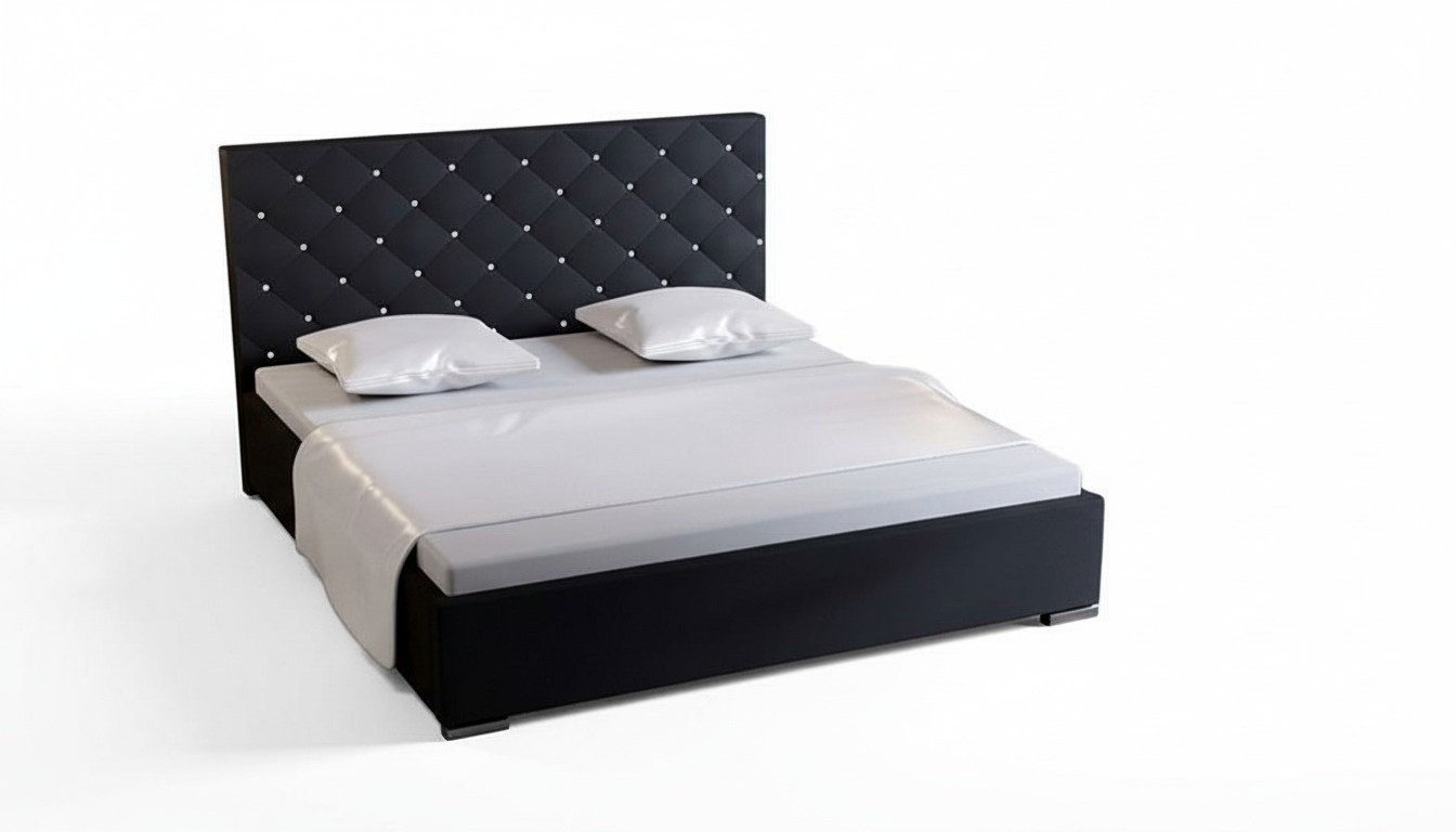 JVmoebel Polsterbett Luxuriöses Designer Bett mit hochwertigem Textilbezug (1-tlg., Bett), Made in Europa