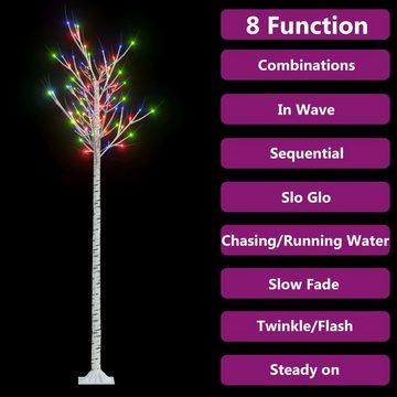 vidaXL Künstlicher Weihnachtsbaum Weihnachtsbaum 200 LEDs 2,2 m Mehrfarbig Weide Indoor Outdoor