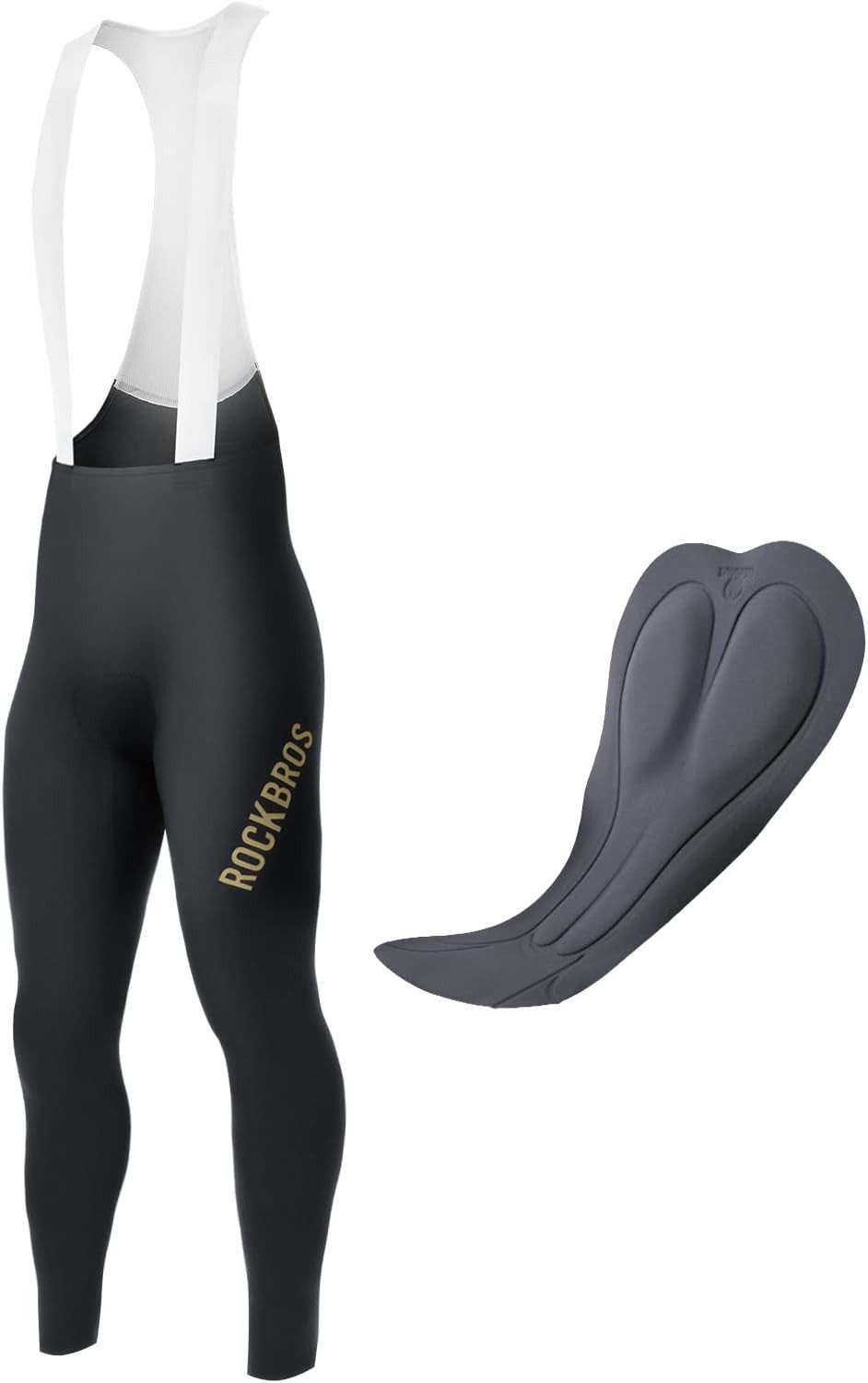 ROCKBROS Fahrradhose Herren Rad Bib Hose - atmungsaktiv, schnelltrocknend, 3D-Polster