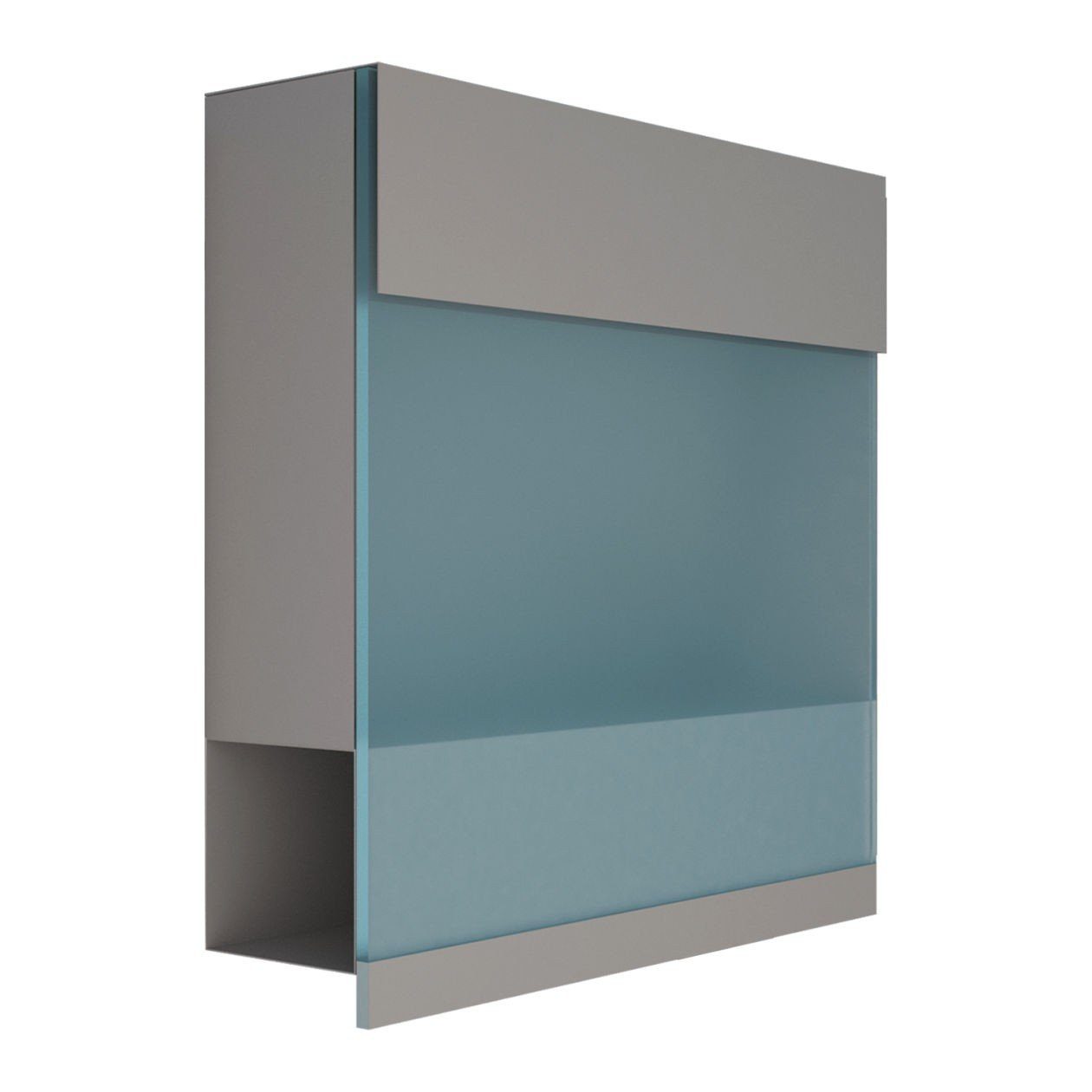 Manhattan Briefkasten Metallic Special Bravios Grau Blue Briefkasten