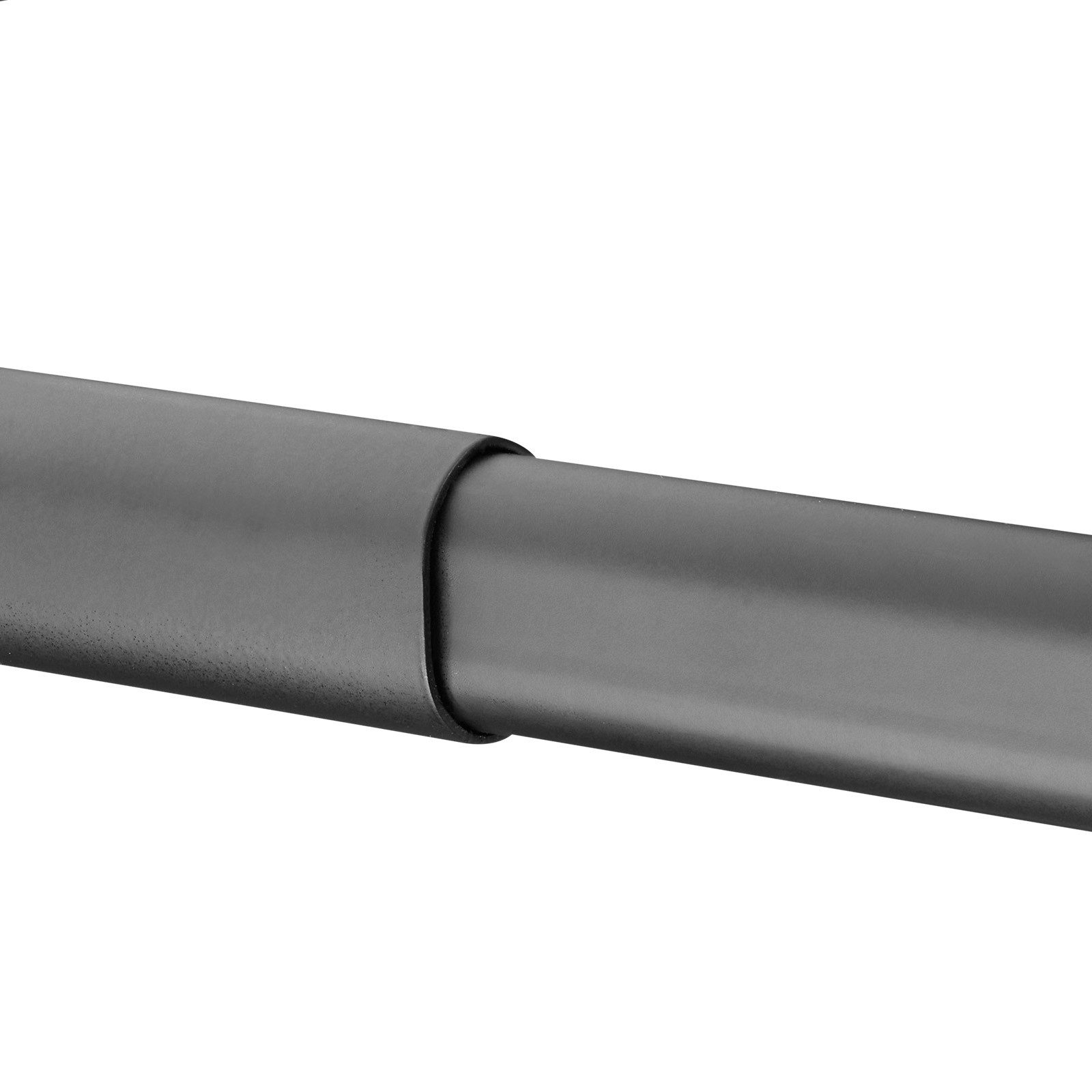 SO-TECH® Garderobenstange Schrankstange verstellbar oval 22 x 15 mm inkl. Stangenlager, (1 St), Teleskopschrankstange 60 - 90 cm, schwarz matt – Bild 5 von 5