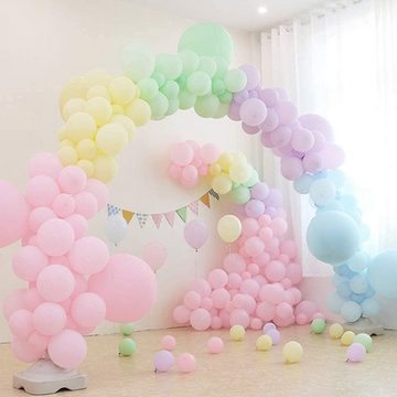 Lubgitsr Luftballon Bunt Luftballons Pastell Mehrfarbige Ballons Macaron Helium Ballon