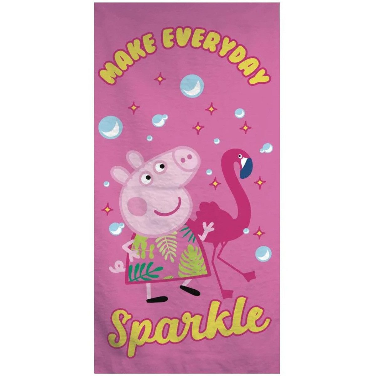 Peppa Pig Duschtuch Sparkle Mädchen, Frottee (1-St), Handtuch, Badehandtuch, Badetuch, Strandtuch, Frotteehandtuch
