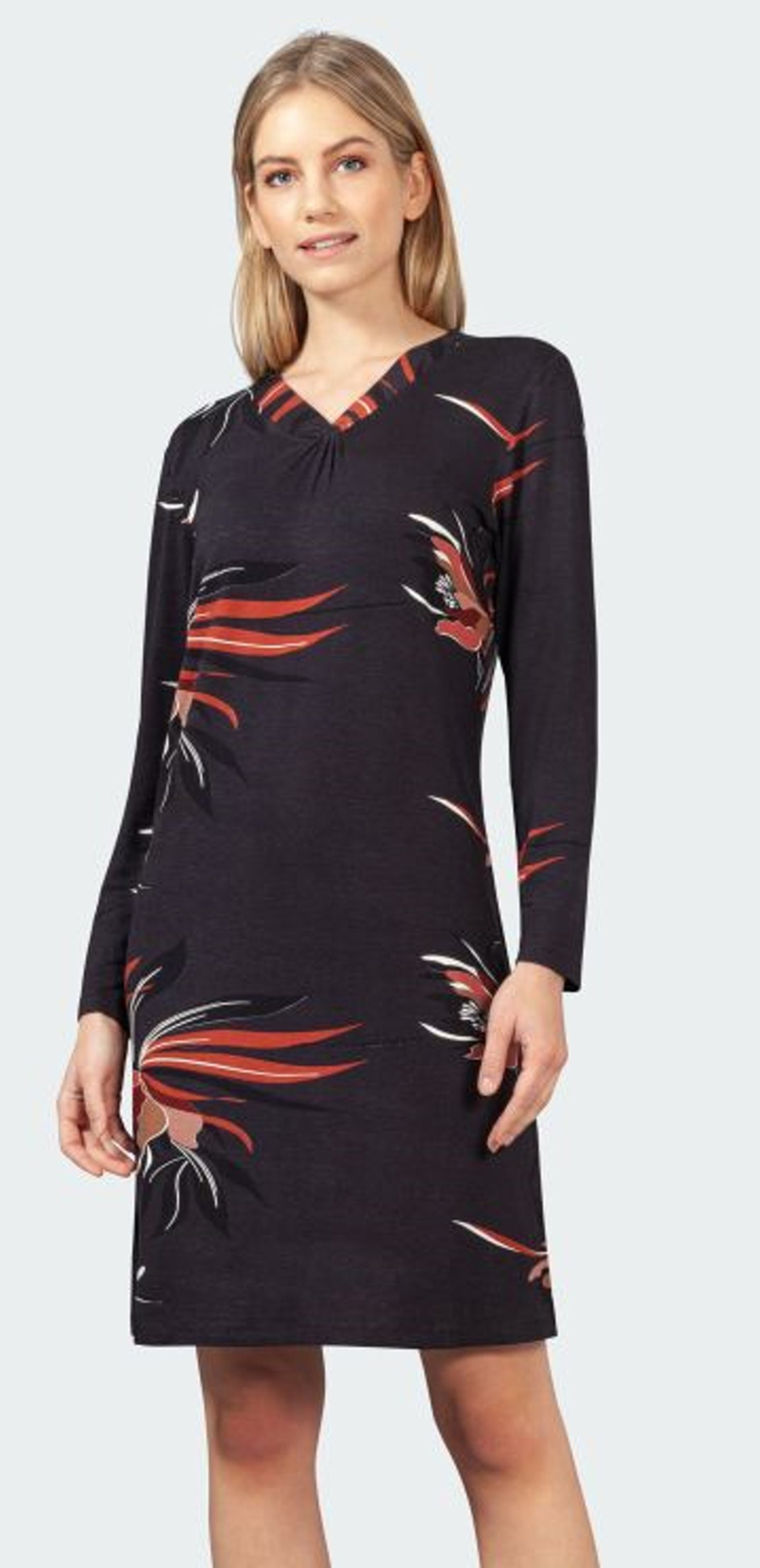 Hajo Nachthemd Damen Nachthemd mit Design Modisches Arm langem (1-tlg)