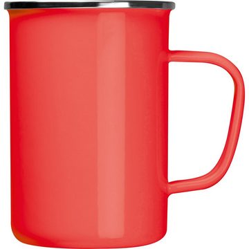 Livepac Office Tasse Emaille Tasse / Füllvermögen: 550ml / Farbe: rot