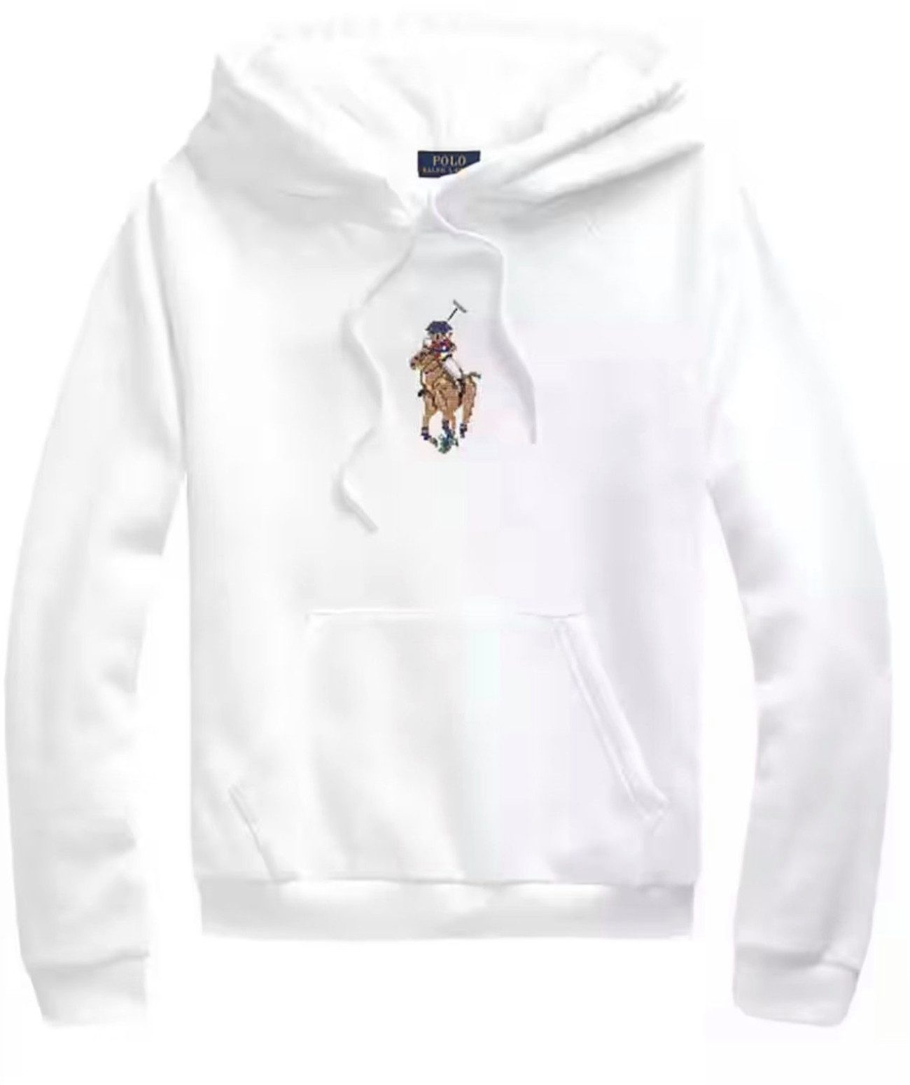 Hoodie Damen Sweatshirt mit Gesticktem Label-Logo Pony