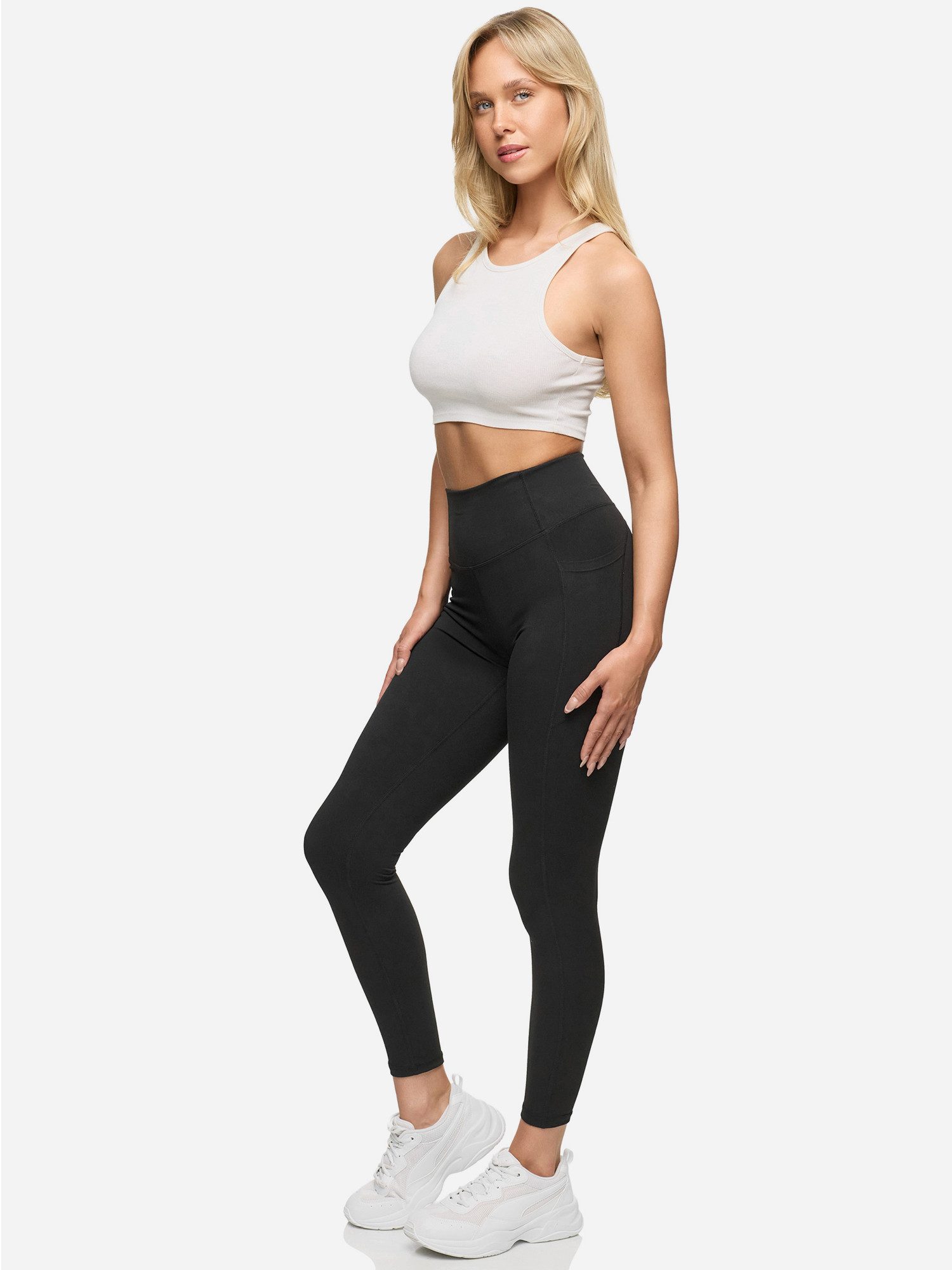 Tazzio Highwaist Leggings F301 Sporthose mit praktischen Seitentaschen, blickdicht & atmungsaktiv