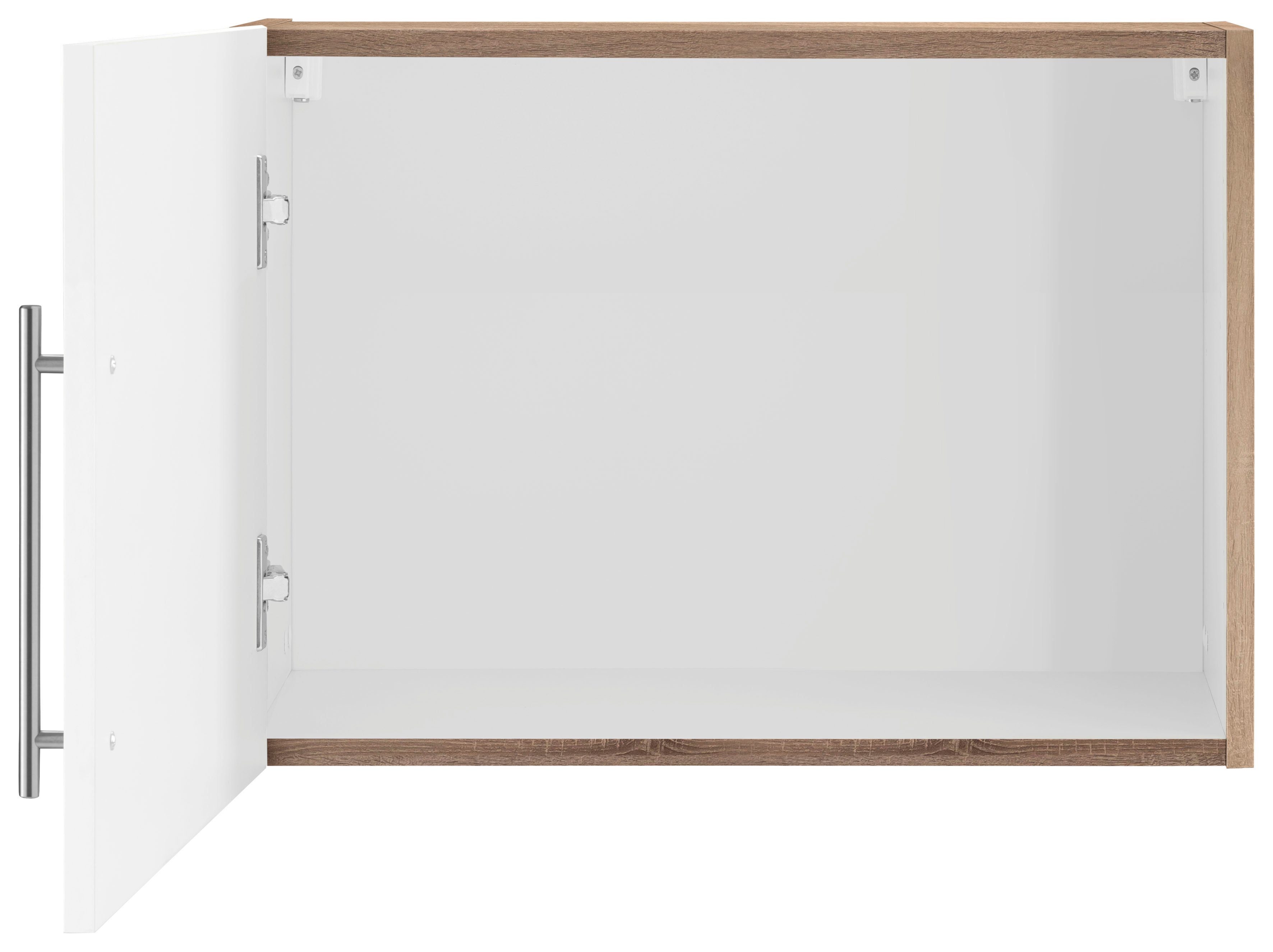 Kurzhängeschrank breit Sonoma 60 Küchen eichefarben Cali cm Korpus: Weiß Front: matt, | wiho Eichefarben