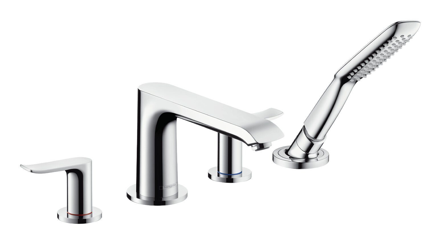 hansgrohe Wannenarmatur Metris 4-Loch Wannenrandarmatur - Chrom