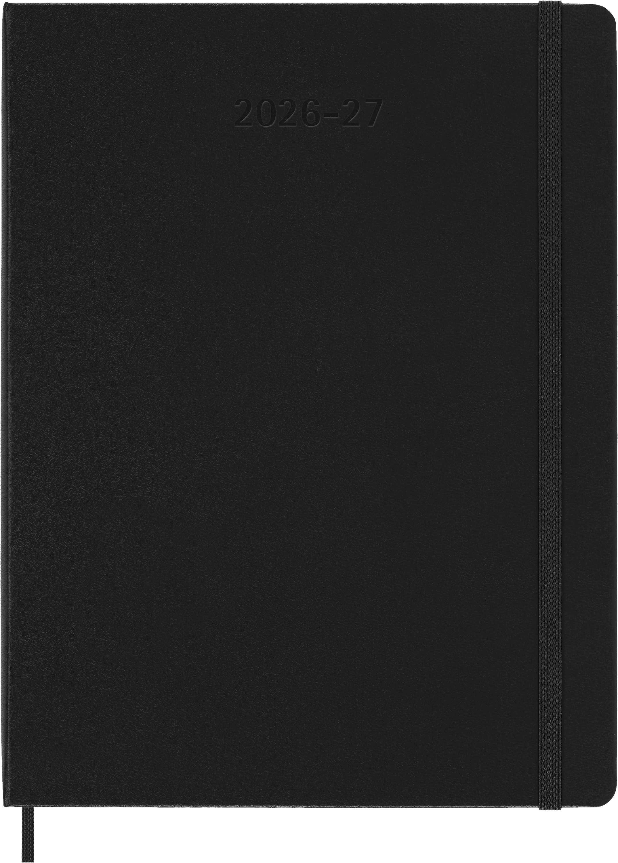 MOLESKINE Buchkalender, MOLESKINE 18 MONATE WOCHEN NOTIZKALENDER 26/27- XL/A4 -SCHWARZ - FEST