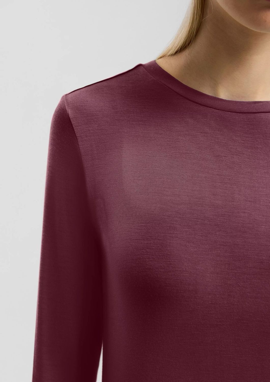 QS Longsleeve Langarmshirt aus Viskosestretch Rundhals, langarm, weich, Sli günstig online kaufen