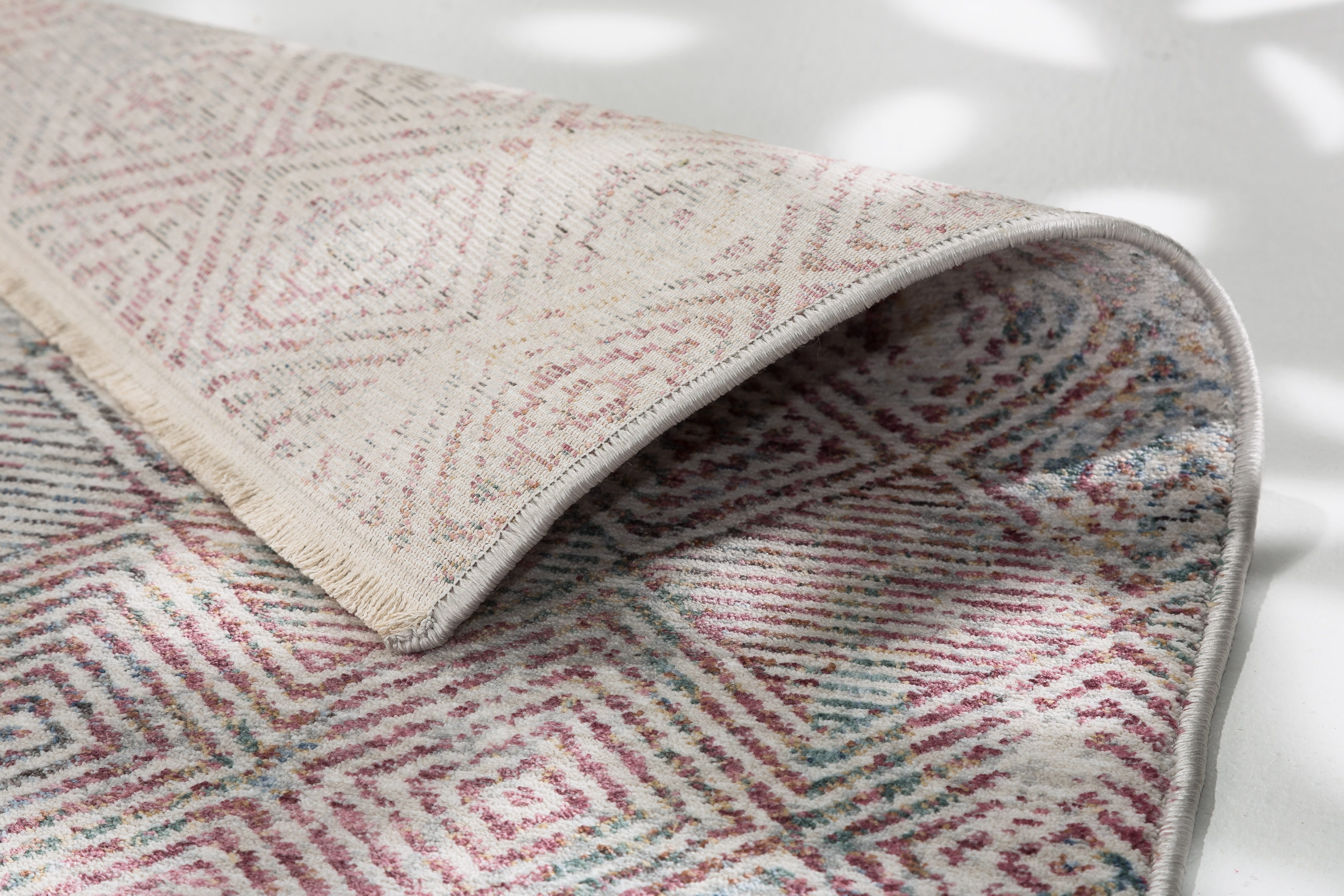 SCHÖNER WOHNEN-Kollektion Teppich Charme 242, rechteckig, Höhe: 6 mm, leichter Kurzflor, Fransen, Wohnzimmer, Schöner Wohnen Kollektion