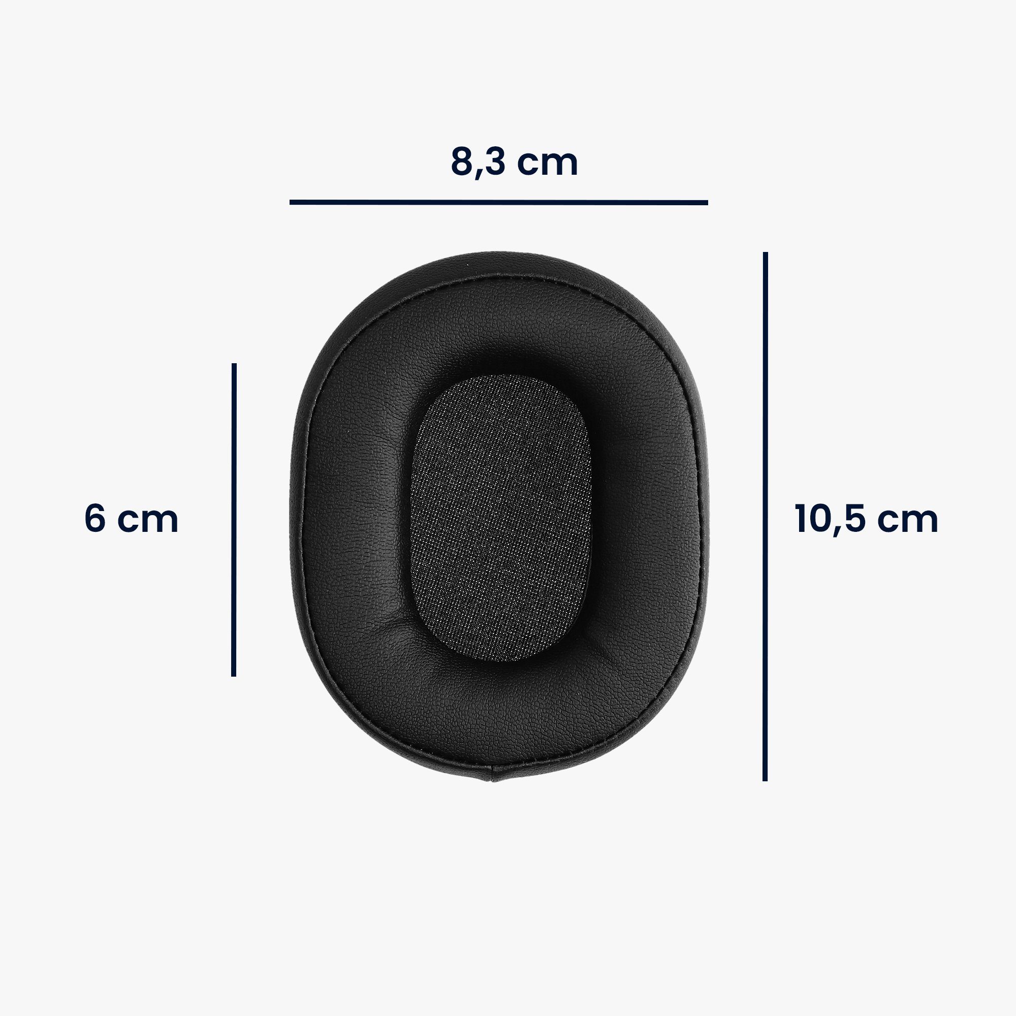 kwmobile 2x Ohr Polster für Polster M40X Technica Ear MSR7 - (Ohrpolster Over Kopfhörer ATH Ohrpolster Audio M30 - Schwarz M50X Headphones) für Kunstleder