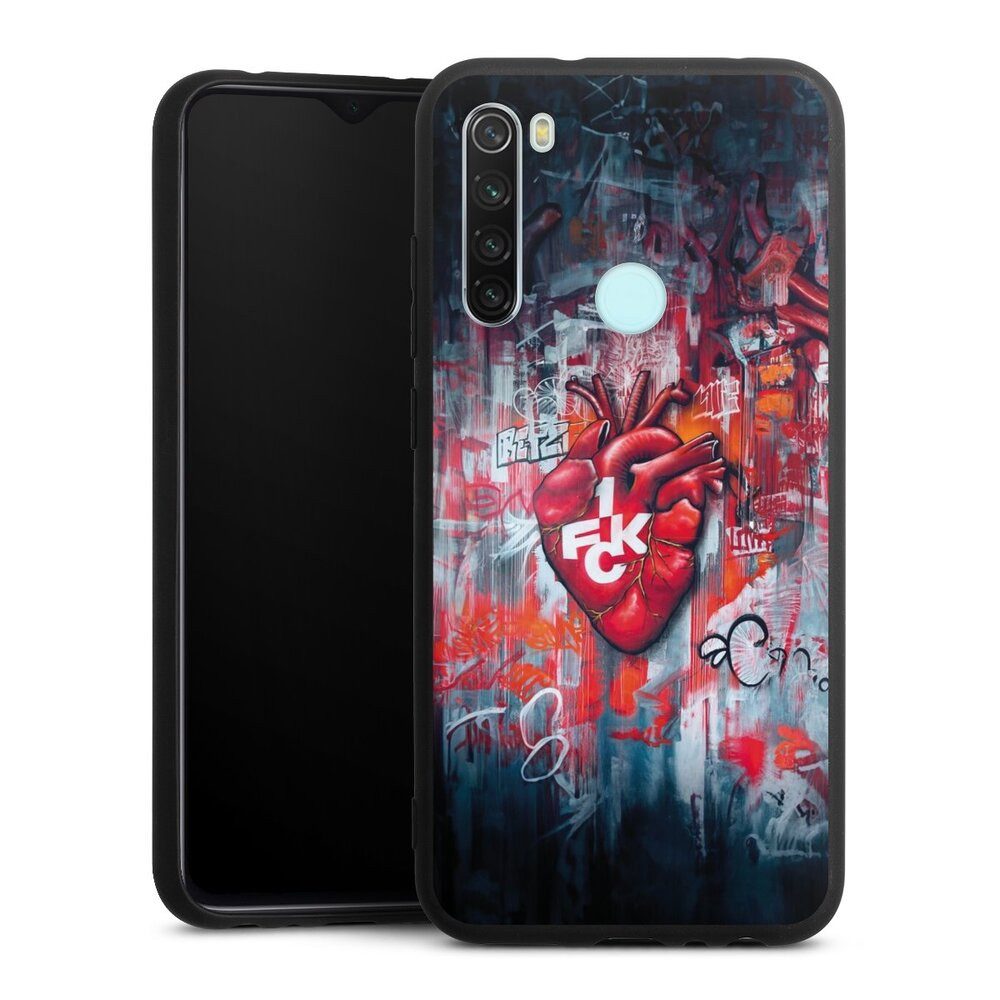 DeinDesign Handyhülle 1. FCK Herz 1. FC Kaiserslautern 1.FCK Herz, Xiaomi Redmi Note 8 Silikon Hülle Premium Case Handy Schutzhülle