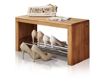 Moebel-Eins Garderobenschrank VERONA Schuhregal, Material Massivholz, Wildeiche geölt