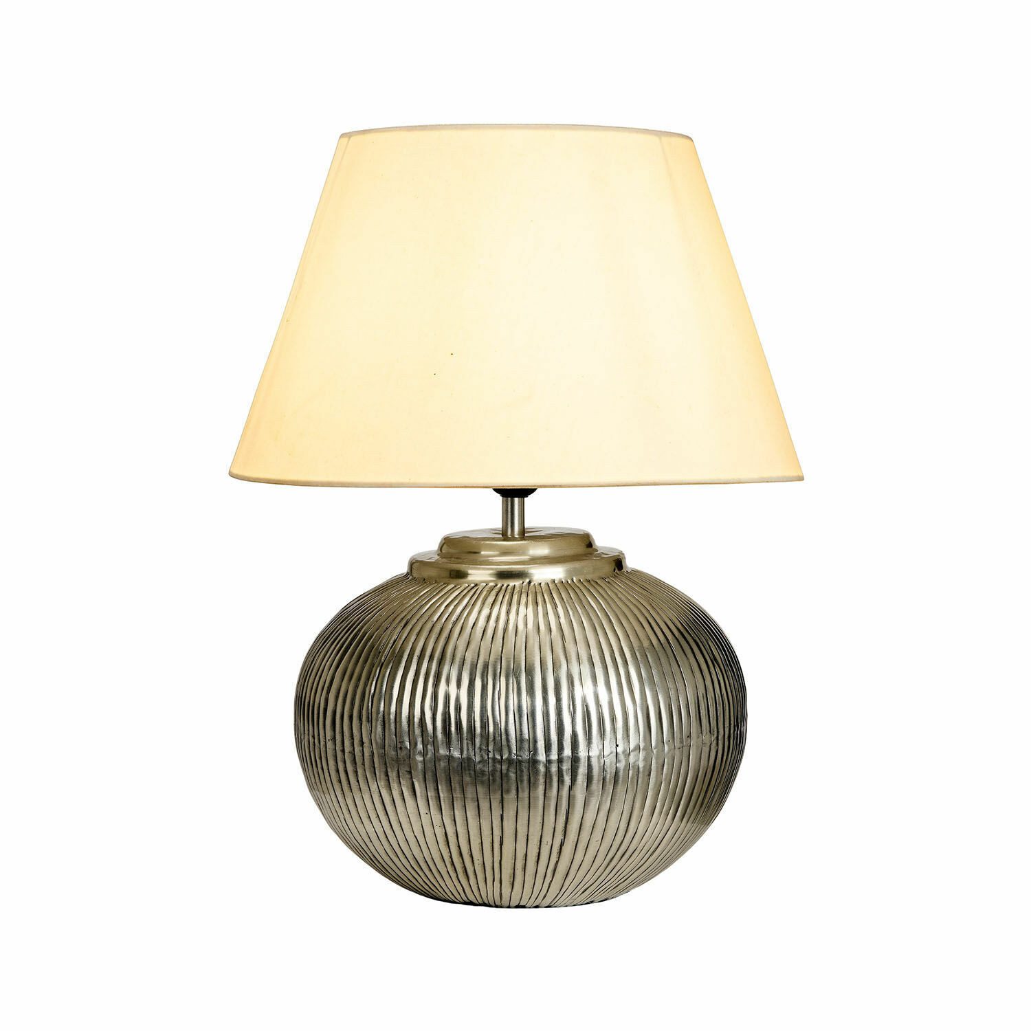 Mirabeau Tischleuchte Tischlampe Rosélune antiksilber/creme