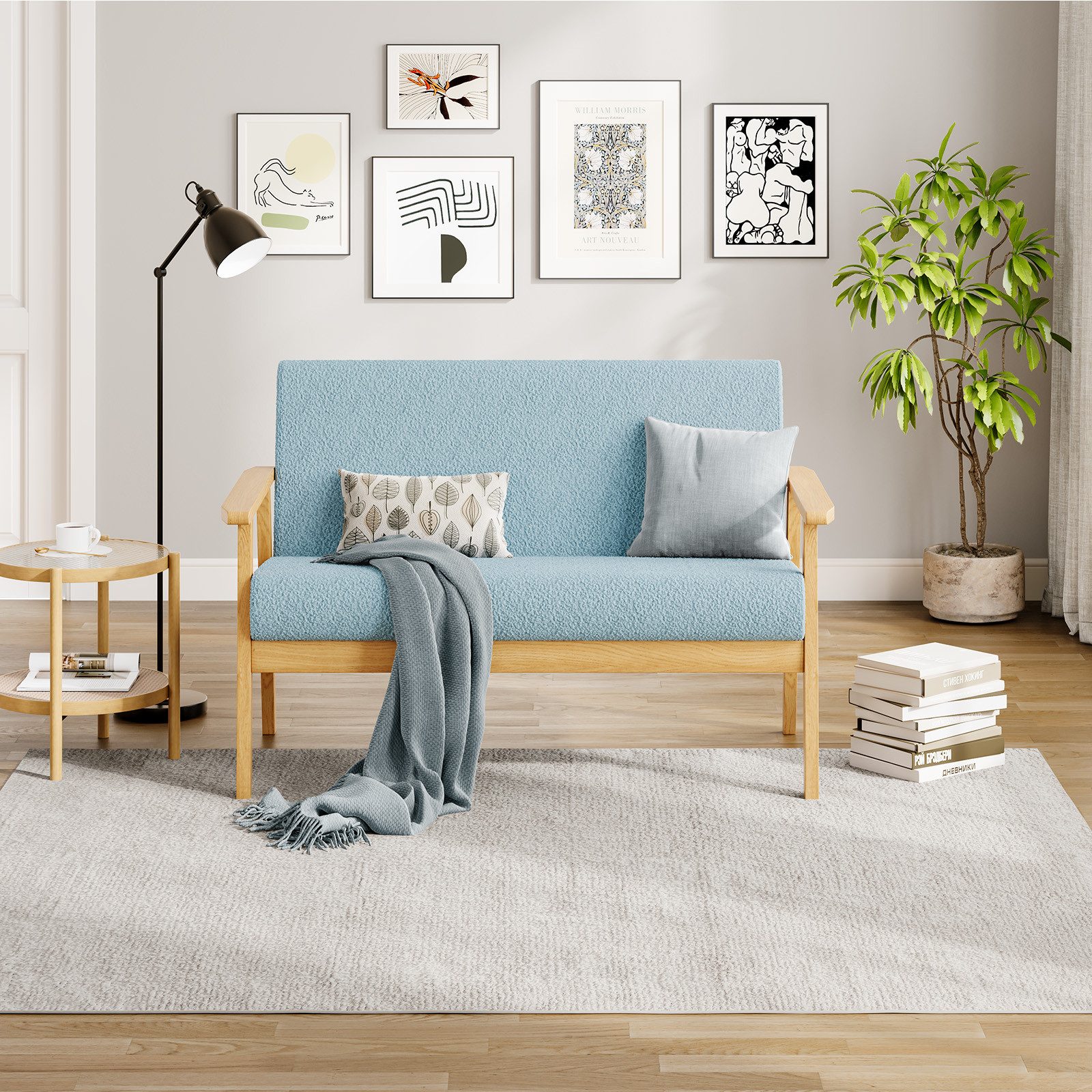 OUNUO Sofa 2 Sitzer Sofa Couch günstig online kaufen