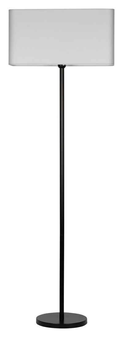 MONDO Stehlampe CASSIDA, Schwarz, Grau, Höhe 168 cm, Metall, ohne Leuchtmittel, 1-flammig, Stoff